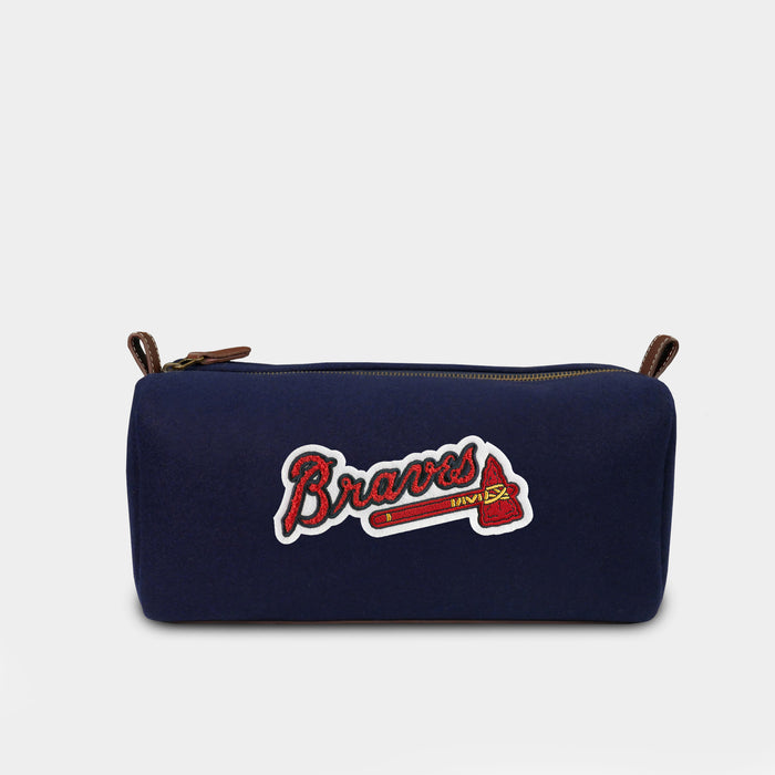 Atlanta Braves Navy Wool Dopp Kit