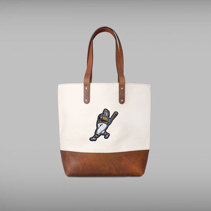 Milwaukee Brewers Barrel Man Cream Tote Bag