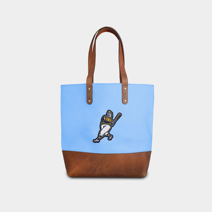 Milwaukee Brewers "Barrelman" Carolina Blue Tote Bag
