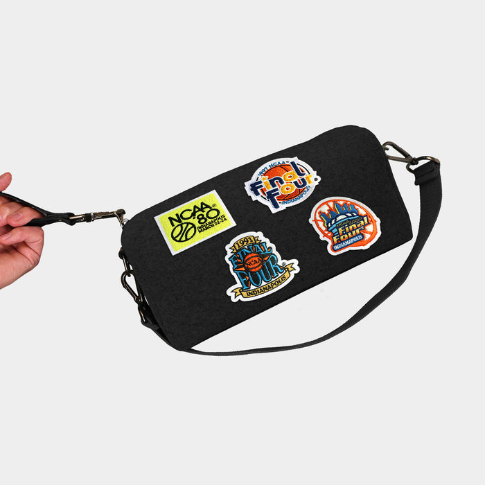 COLLEGE VAULT INDY FINAL FOUR BLACK WOOLEN LOCKER ROOM BAG