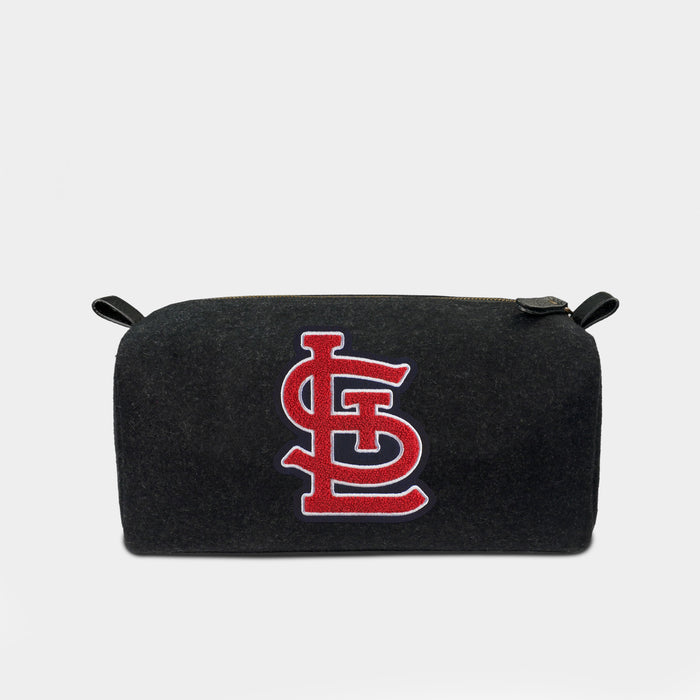 St. Louis Cardinals "STL" Black Wool Dopp Kit