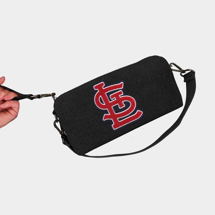 St. Louis Cardinals "STL" Black Wool Locker Room Bag