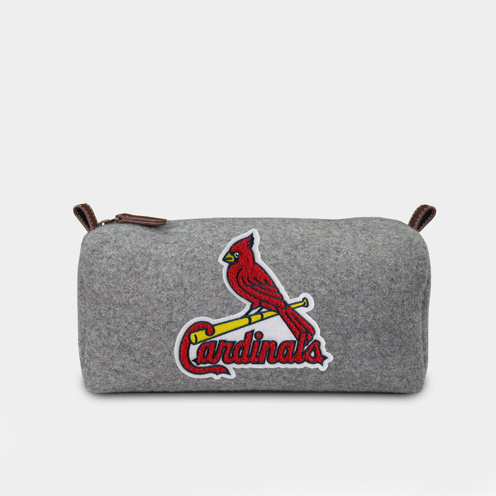 St. Louis Cardinals Grey Wool Dopp Kit