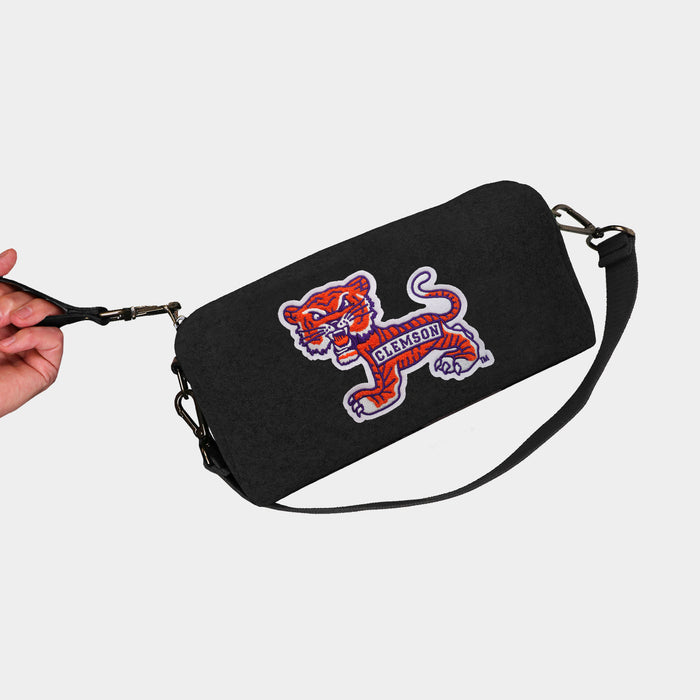 Clemson Tigers Vintage Black Wool Locker Room Bag