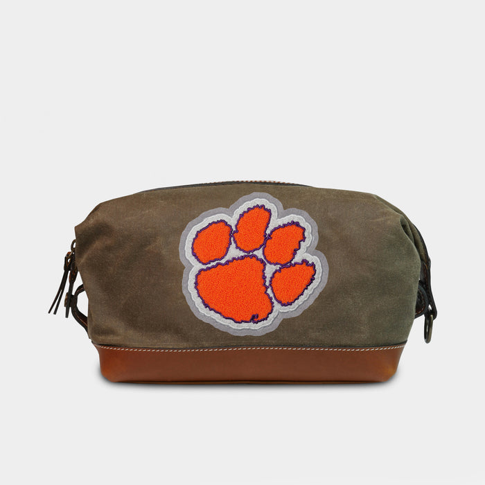 Clemson Tigers Pro Waxed Canvas Dopp Kit