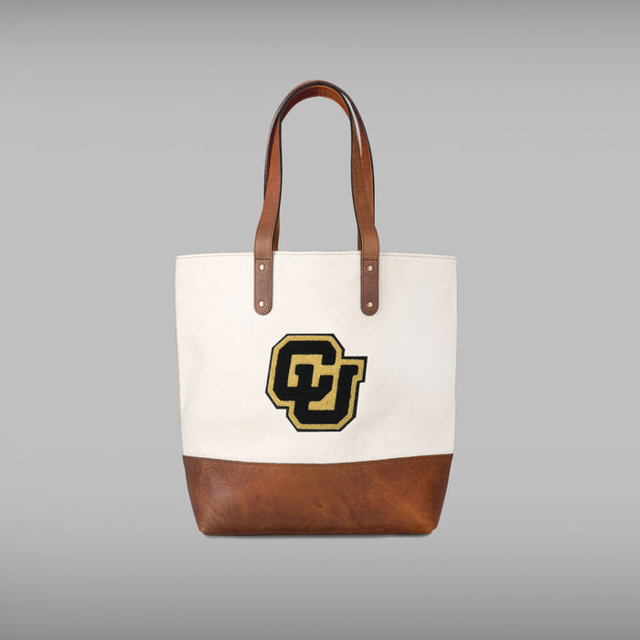 Colorado Buffaloes “CU” Cream Tote Bag