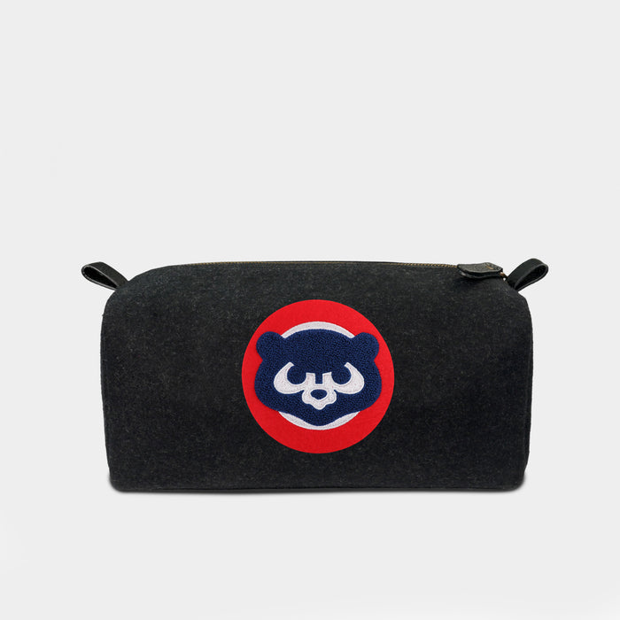 Chicago Cubs "Cubs Bear" Black Wool Dopp Kit