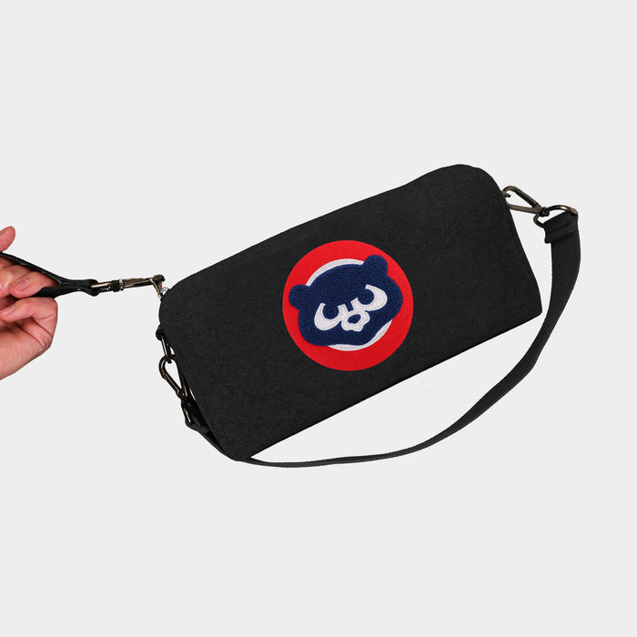Chicago Cubs "Cubs Bear" Black Wool Locker Room Bag