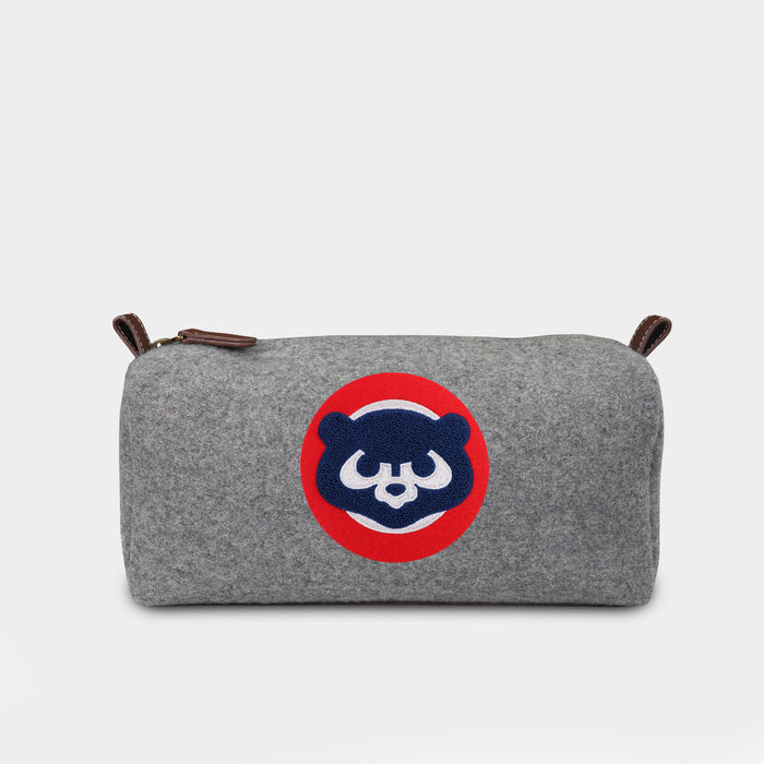 Chicago Cubs "Cubs Bear" Grey Wool Dopp Kit