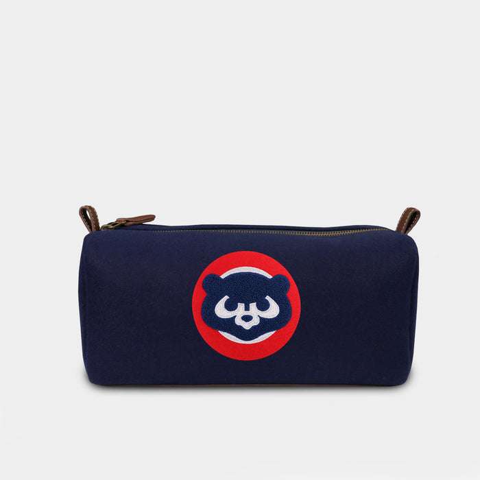 Chicago Cubs "Cubs Bear" Navy Wool Dopp Kit