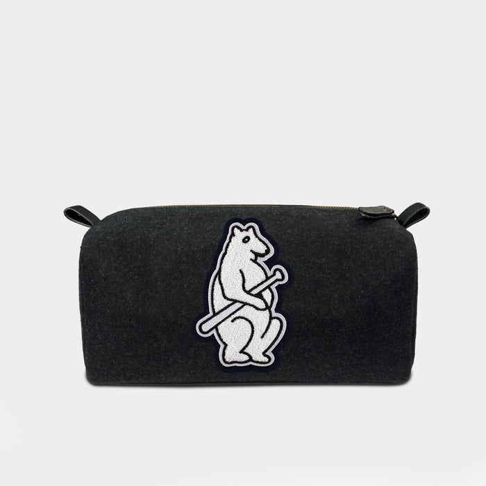 Chicago Cubs Vintage Black Wool Dopp Kit
