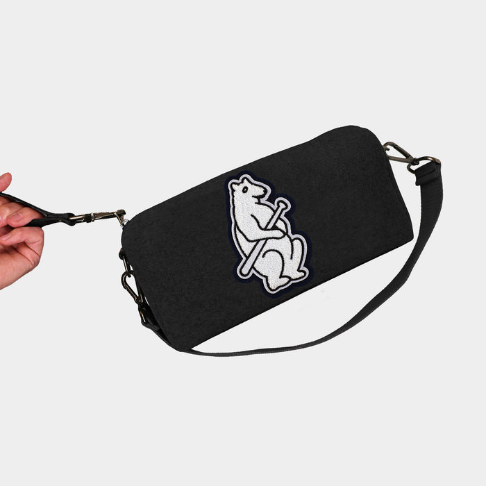Chicago Cubs Vintage Black Wool Locker Room Bag