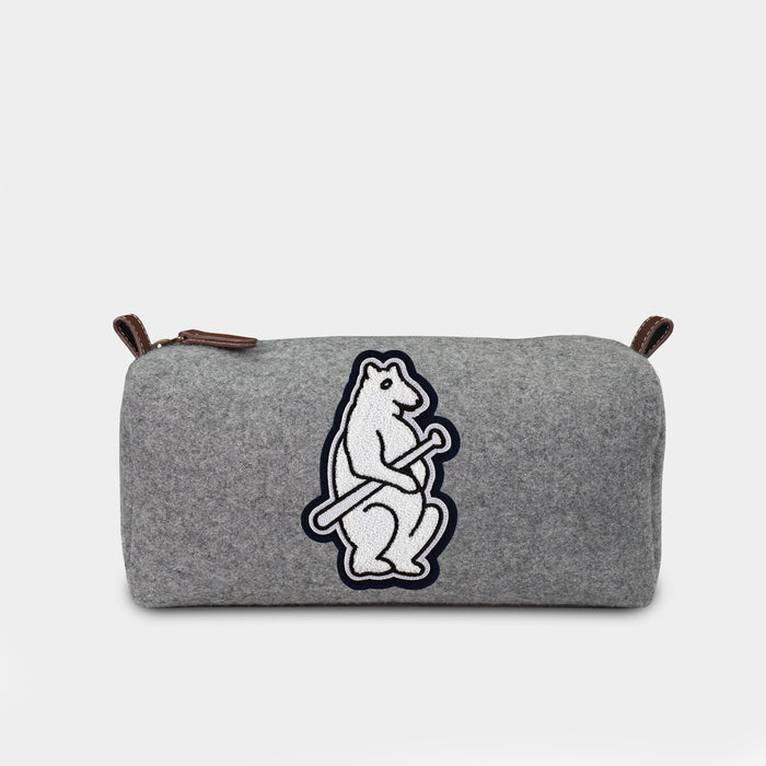 Chicago Cubs Vintage Grey Wool Dopp Kit
