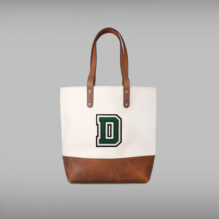 Dartmouth Big Green Cream Tote Bag