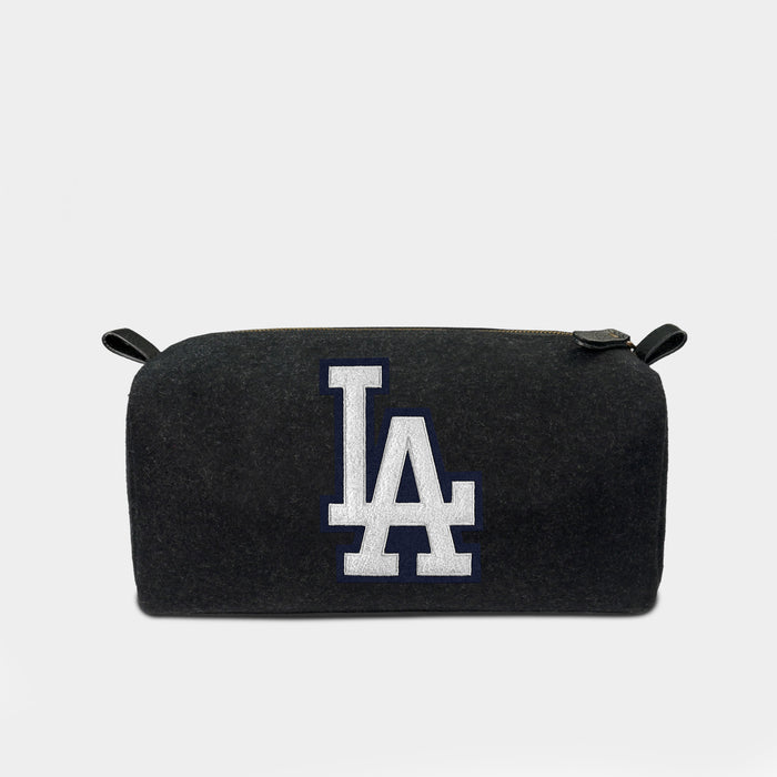 Los Angeles Dodgers "LA" Black Wool Dopp Kit