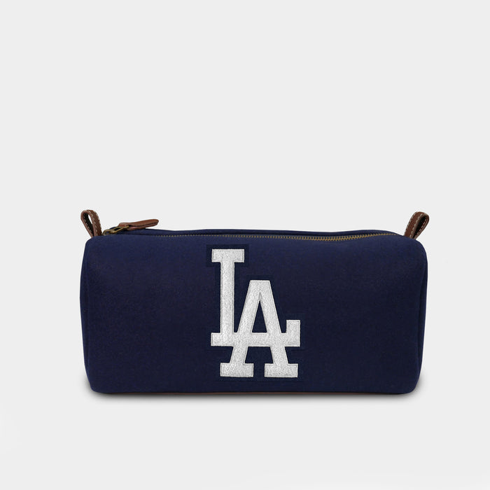 Los Angeles Dodgers "LA" Navy Wool Dopp Kit