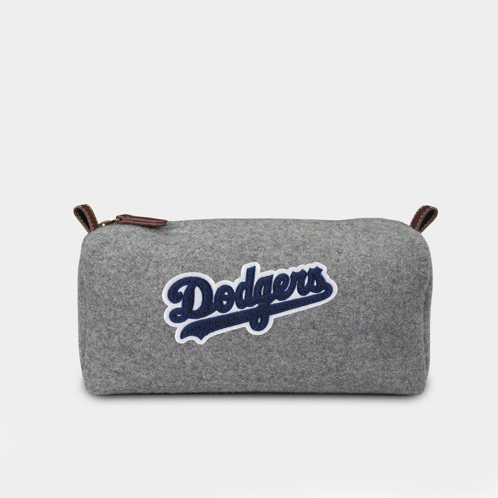 Los Angeles Dodgers Script Grey Wool Dopp Kit