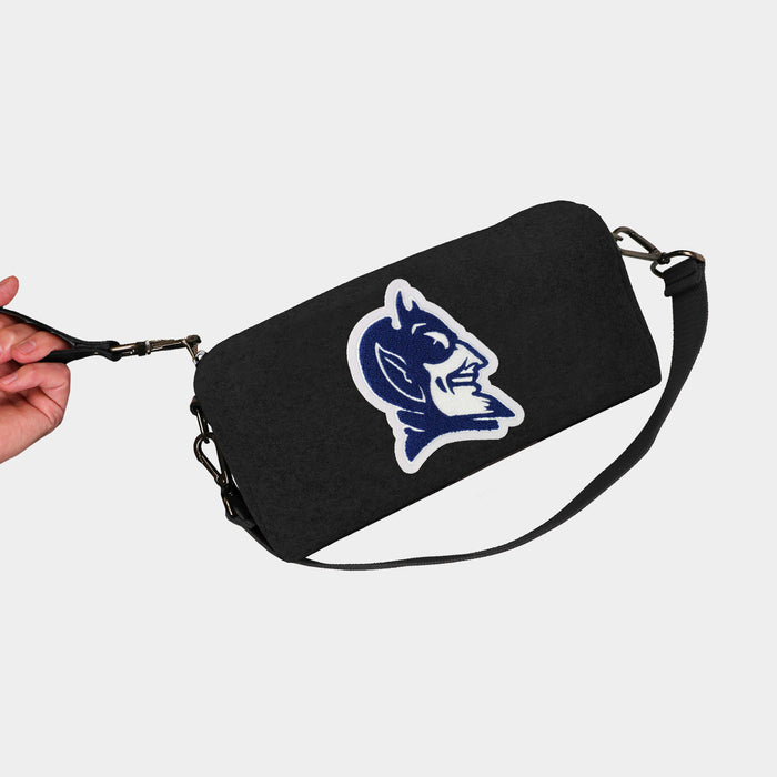 Duke Blue Devil Black Wool Locker Room Bag