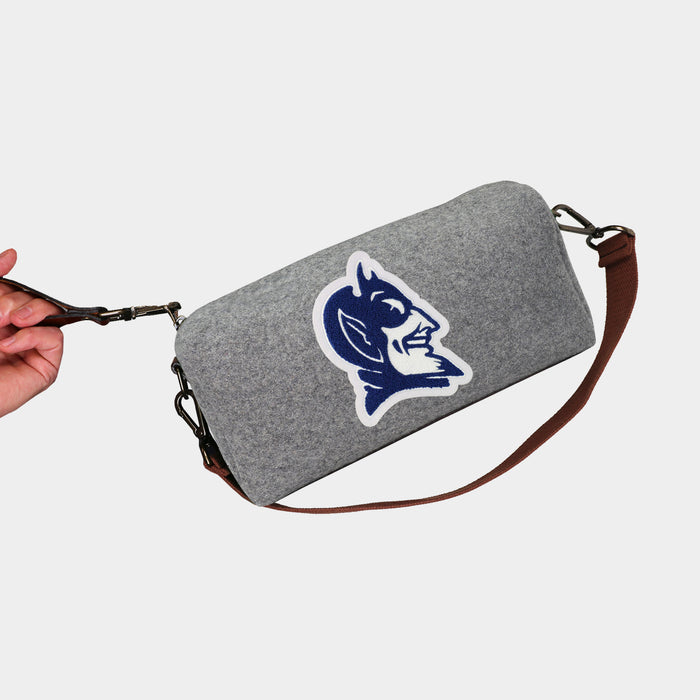 Duke Blue Devil Grey Wool Locker Room Bag