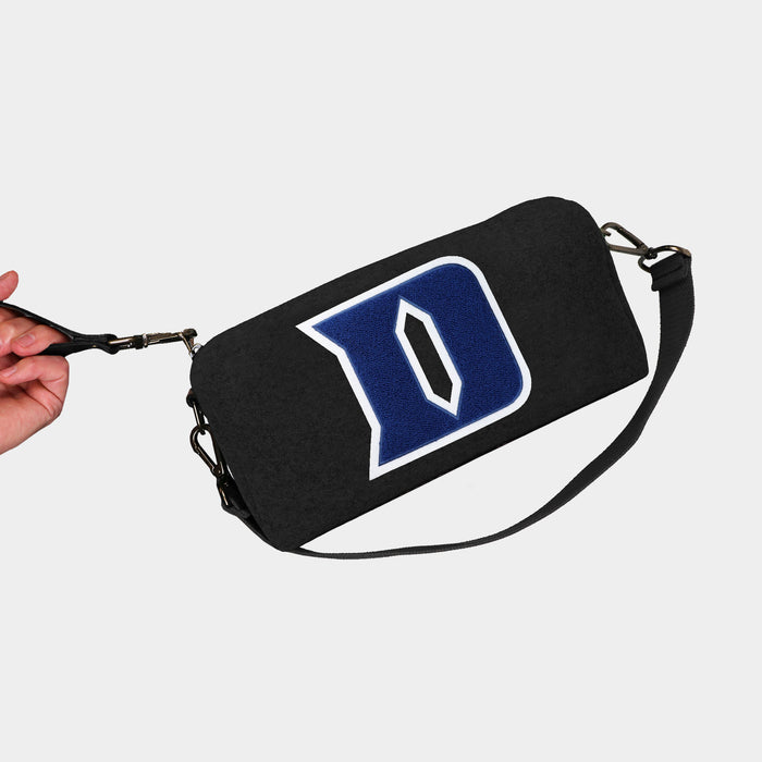 Duke Blue Devil Iron D Black Wool Locker Room Bag