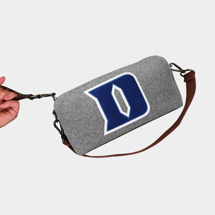 Duke Blue Devil Iron D Grey Wool Locker Room Bag