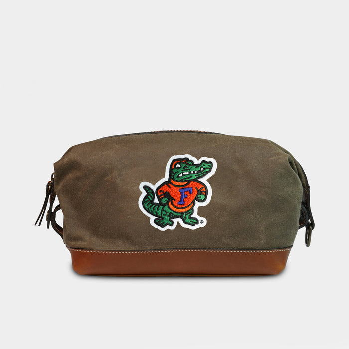 Florida Gators Vintage Pro Waxed Canvas Dopp Kit