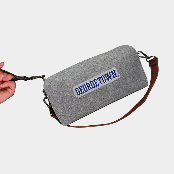 Georgetown Hoyas Vintage Grey Wool Locker Room Bag