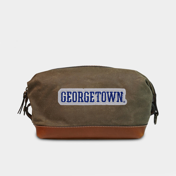 Georgetown Hoyas Vintage Pro Waxed Canvas Dopp Kit