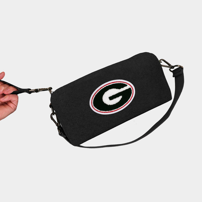 Georgia Bulldogs "G" Black Wool Locker Room Bag