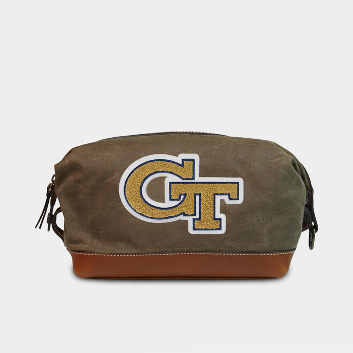 Georgia Tech Yellow Jackets Pro Waxed Canvas Dopp Kit