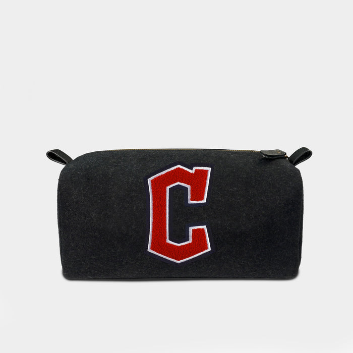 Cleveland Guardians Black Wool Dopp Kit