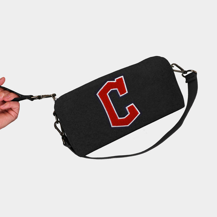 Cleveland Guardians Black Wool Locker Room Bag