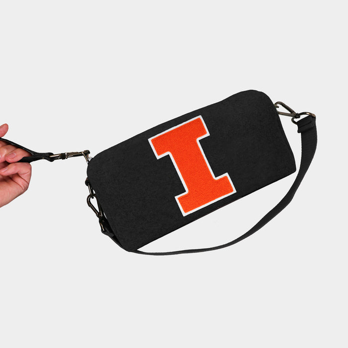 Illinois Fighting Illini Black Wool Locker Room Bag