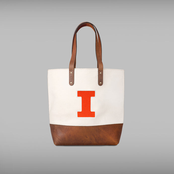 Illinois Fighting Illini Cream Tote Bag
