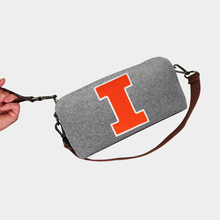 Illinois Fighting Illini Grey Wool Locker Room Bag