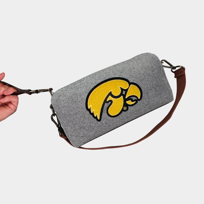 Iowa Hawkeyes Grey Wool Locker Room Bag
