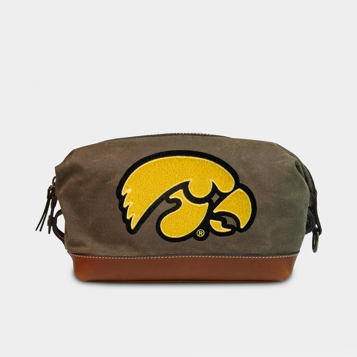 Iowa Hawkeyes Pro Waxed Canvas Dopp Kit