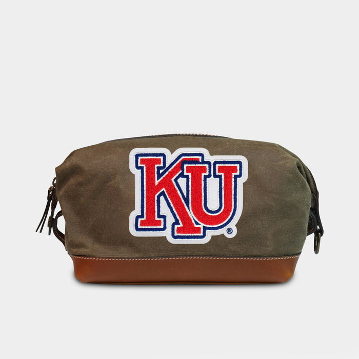 Kansas Jayhawks Vintage "KU" Pro Waxed Canvas Dopp Kit