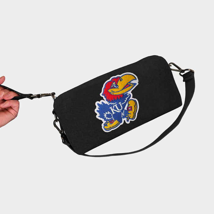 Kansas Jayhawks Black Wool Locker Room Bag