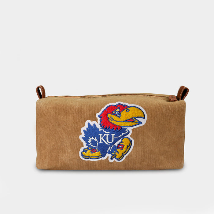 Kansas Jayhawks Canvas Dopp Kit