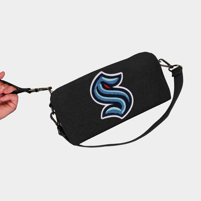 Seattle Kraken Black Wool Locker Room Bag
