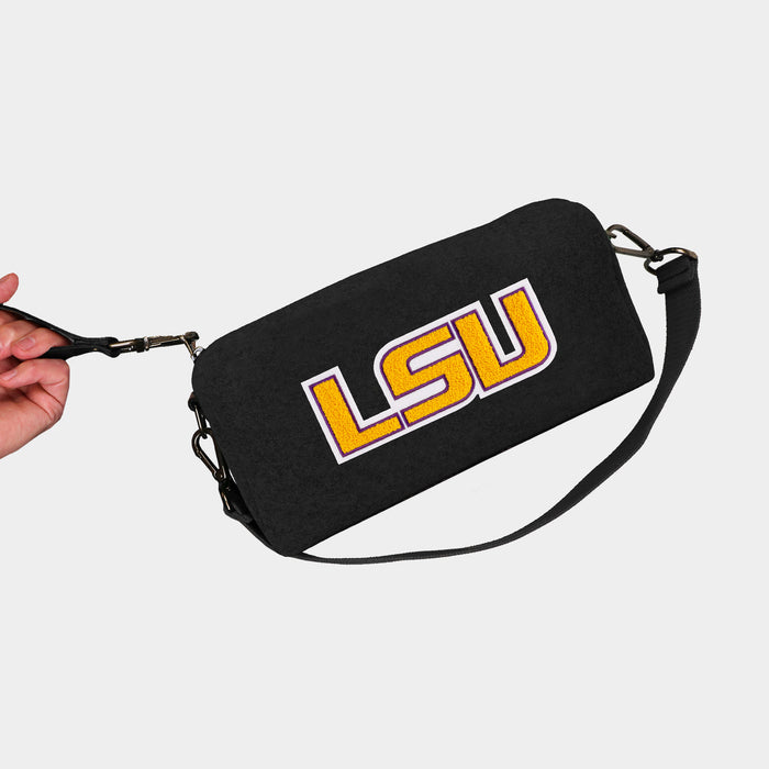 LSU Tigers "LSU" Black Wool Locker Room Bag