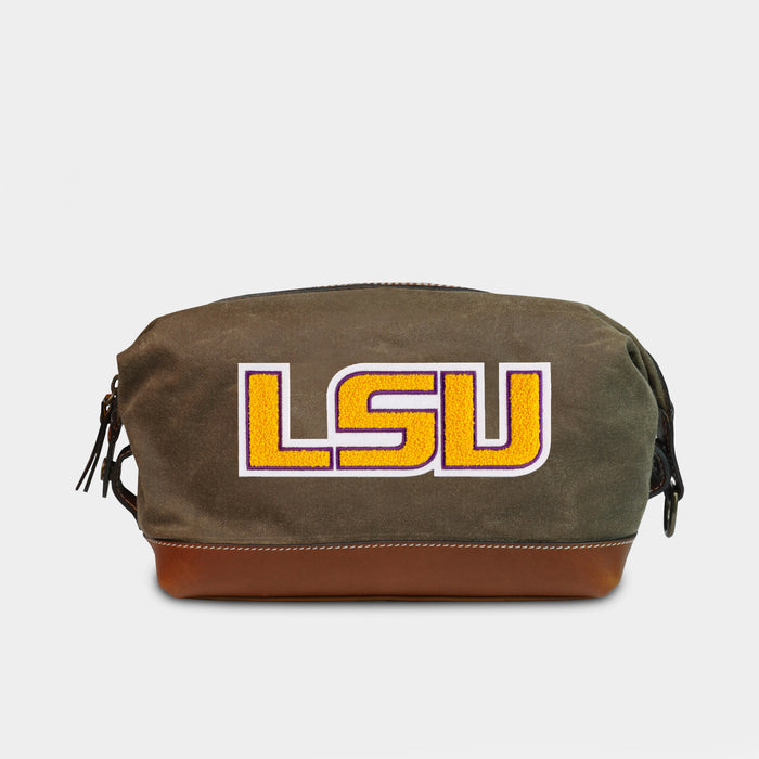 LSU Tigers "LSU" Pro Waxed Canvas Dopp Kit