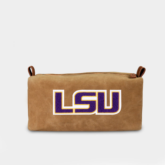 LSU Tigers Purple "LSU" Canvas Dopp Kit