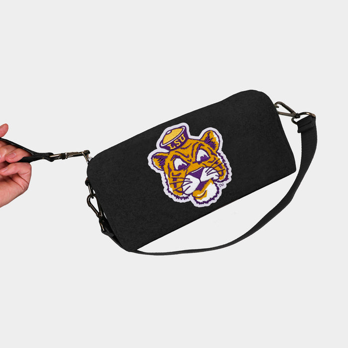 LSU Tigers Vintage Sailor Mike Black Wool Locker Room Bag