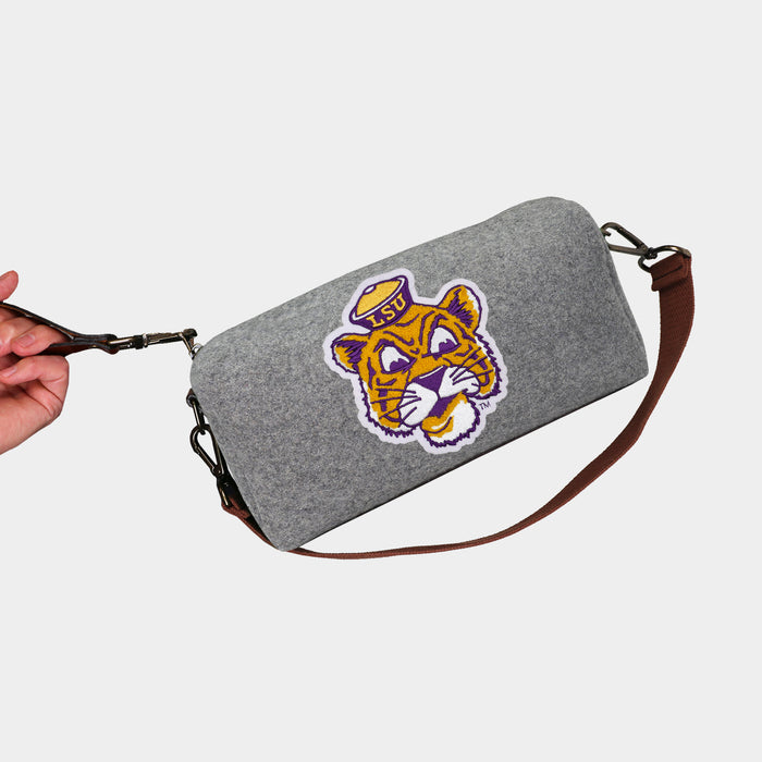 LSU Tigers Vintage Sailor Mike Grey Wool Locker Room Bag
