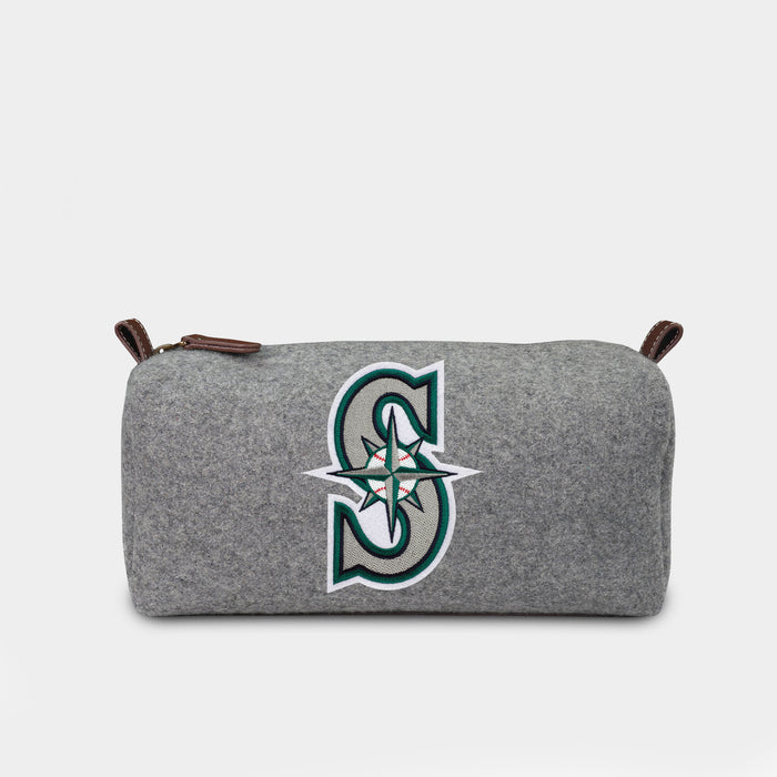 Seattle Mariners "S" Grey Wool Dopp Kit