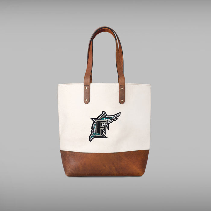 Miami Marlins Cream Tote Bag