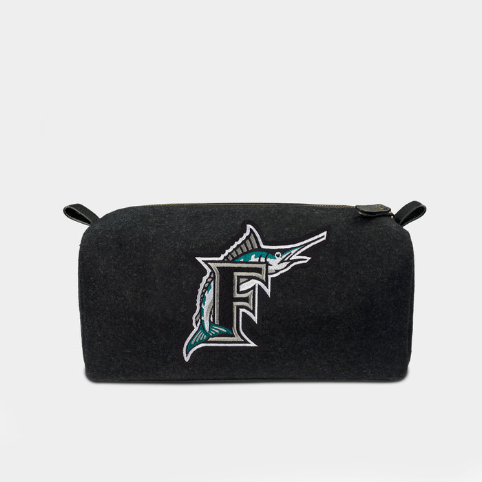 Miami Marlins Black Wool Dopp Kit