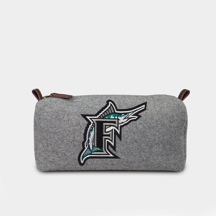 Miami Marlins Grey Wool Dopp Kit